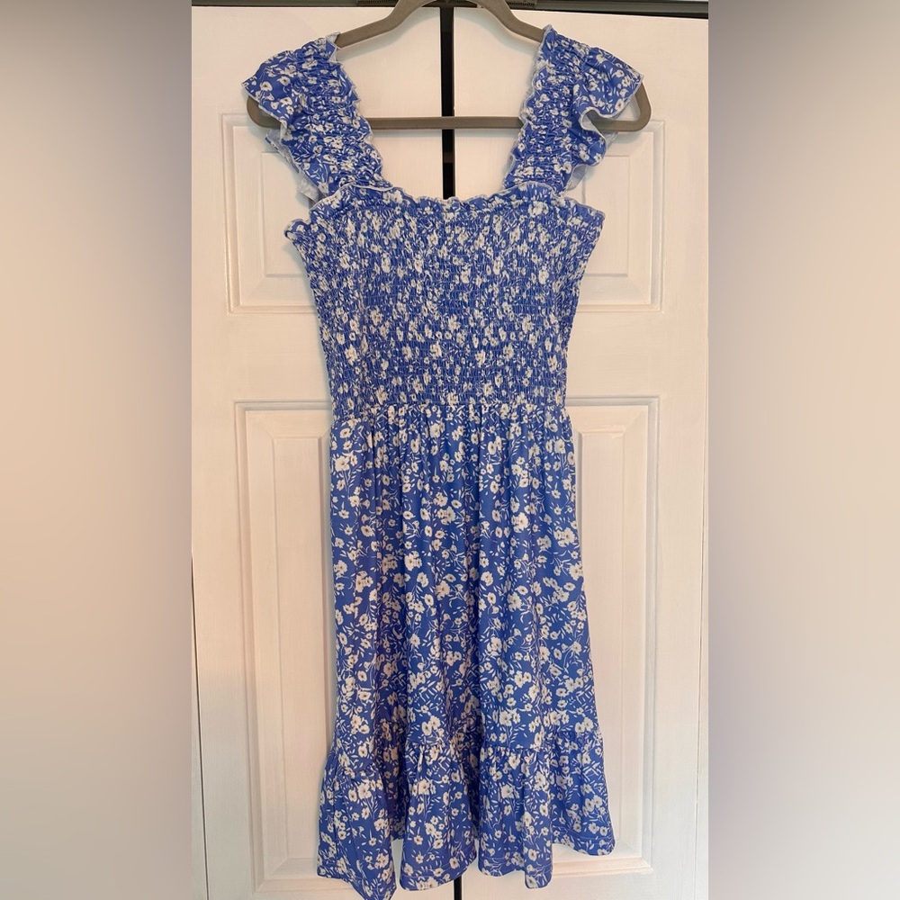 Blue Floral Dress- New without tags